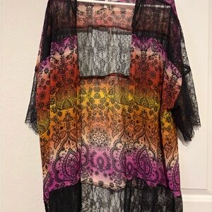 Cato Multicolor Lace Kimono/Cardigan